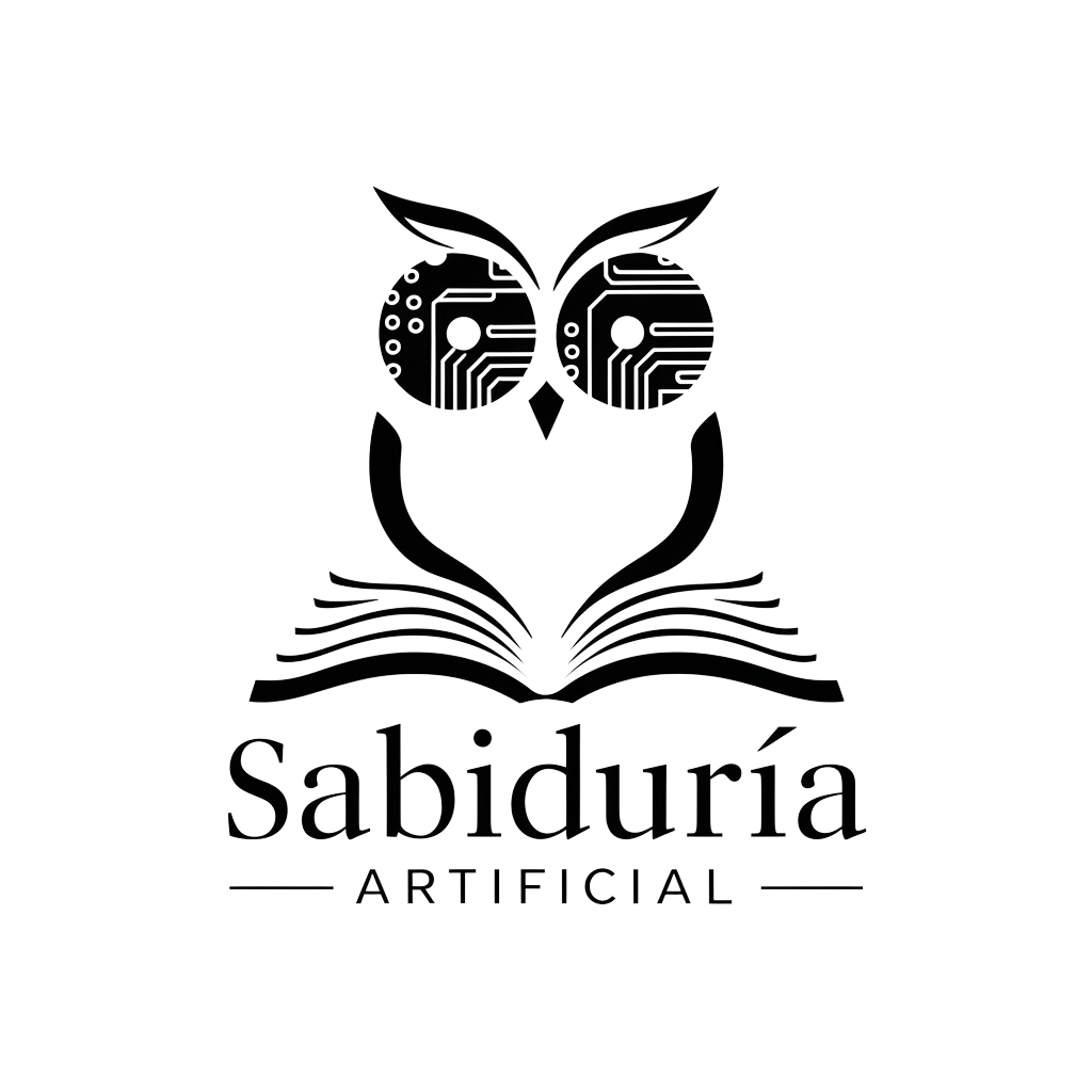logo de sabiduria artificial representado por un búho y un libro